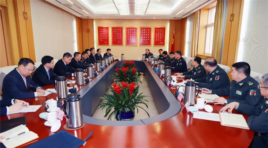 退役军人事务部领导走访军委政治工作部