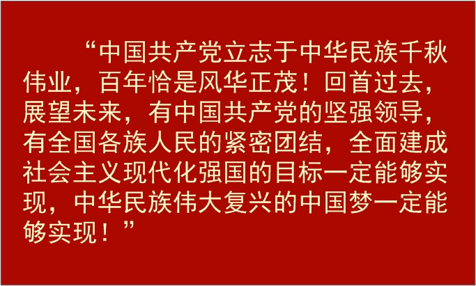 在庆祝中国共产党成立100周年大会上 习近平这些话铿锵有力